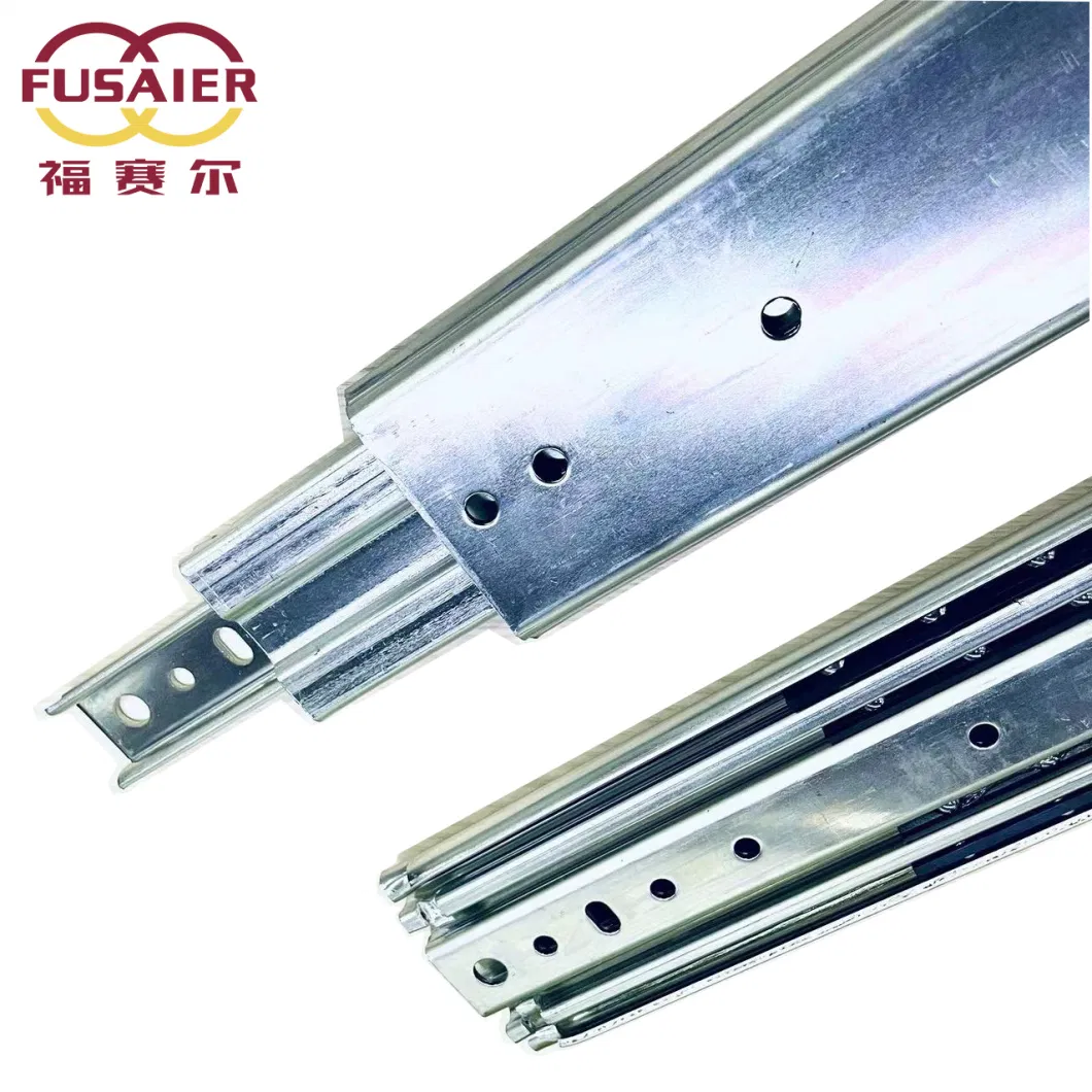 Industrial Cabinet Hardware 227kg Load 76mm Full Extension Heavy Duty Ball Bearing Tool Box Drawer Slide No Locking