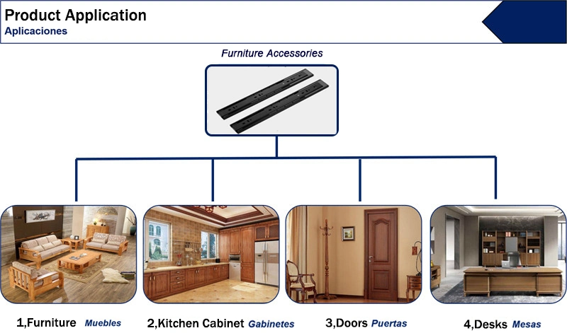 Furniture Hardware Cabinet Bottom Mounted Drawer Slide Powder Painting Drawer Runner Telescopic Slide