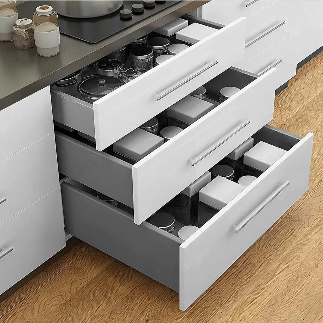 Soft Closing Slim Tandem Box Kitchen Drawer Slides Double Wall Drawer