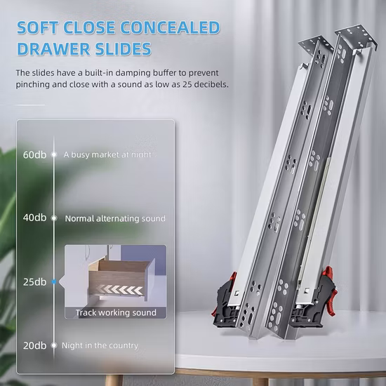 2021 Best Furniture Fittings Concealed Undermounted Slide Drawer Slides