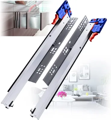 Full Extension Undermount Soft Close Drawer Slides Bottom Loading with Smooth Sliding